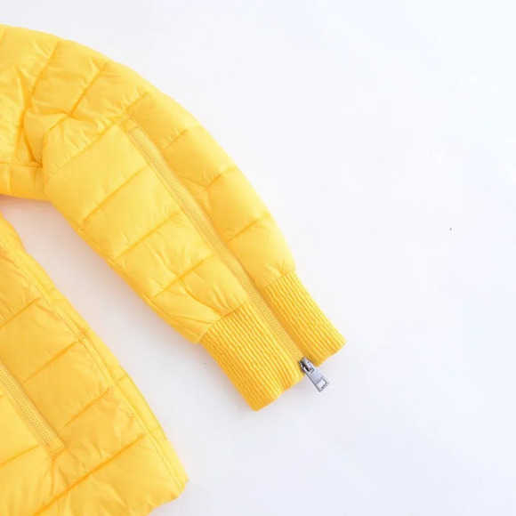 Marc Cain Bright Yellow Lightweight Puffer Outdoor 3M Thinsulate  Jacket Size 3 - Picture 5 of 15